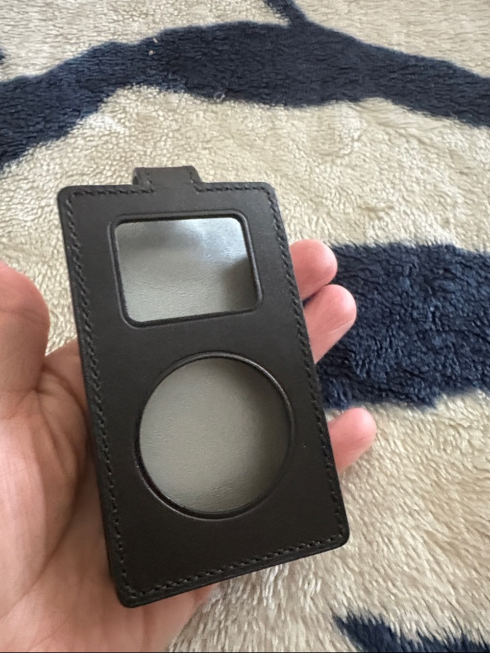 Coach Black Leather iPod Case new